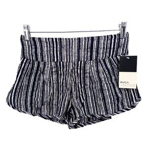 NWT RVCA Women's Chill Session Shorts Lightweight Black White Pattern SMALL